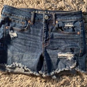 American Eagle distressed midi jean shorts - 4